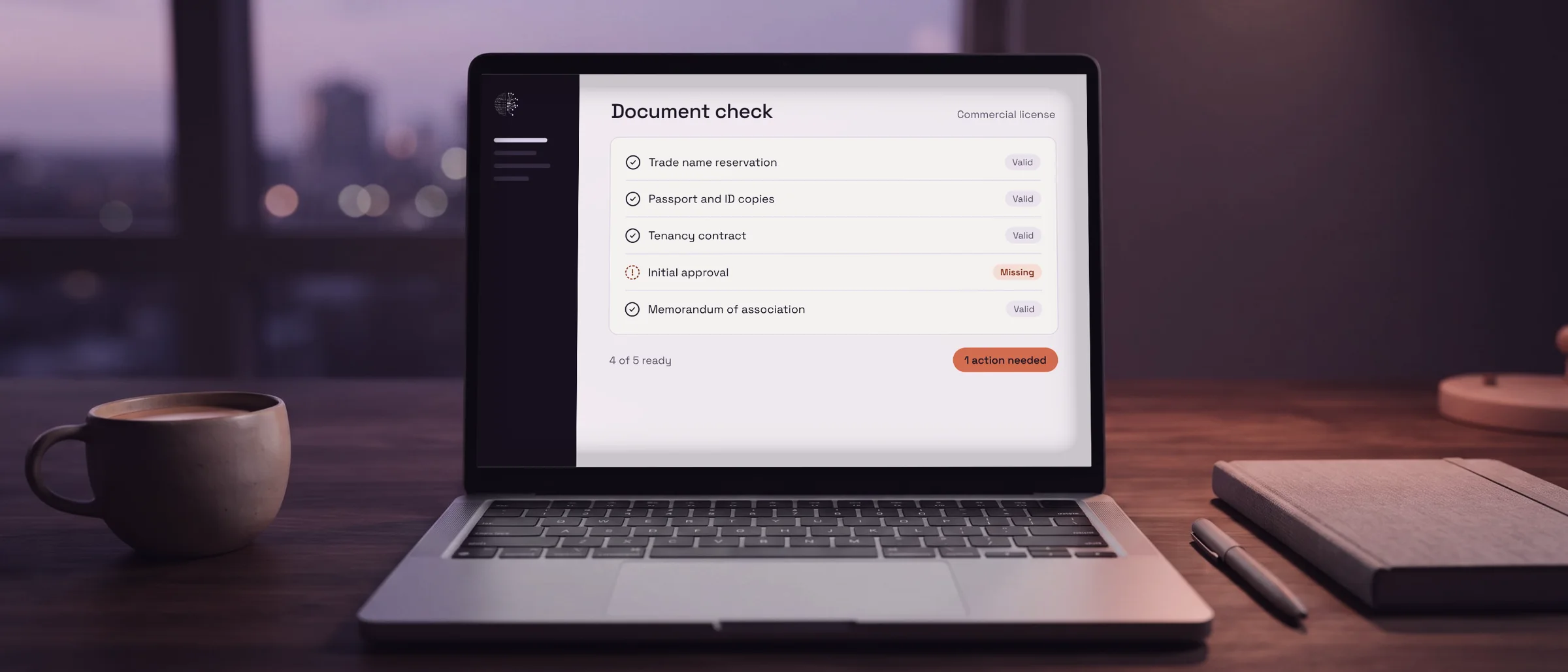 Illustration of the agent's document check